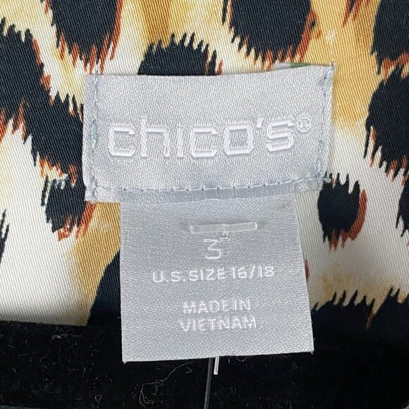 Chicos Sandwash Satin Animal Print Shirt Womens 3 US XL Button Up Modal - Picture 4 of 12